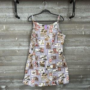 Hilo Hattie | Vintage 100% Cotton Sleeveless Dress Lavender Hawaiian Original